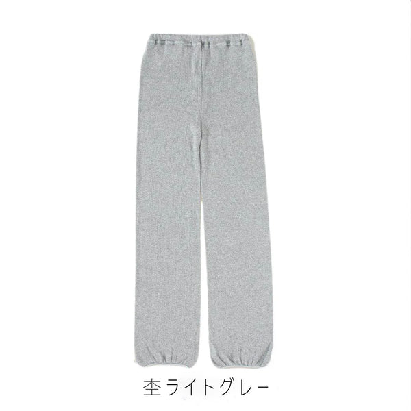 ゆったりスウェットレギンス(シルク/オーガニックコットン)裾広