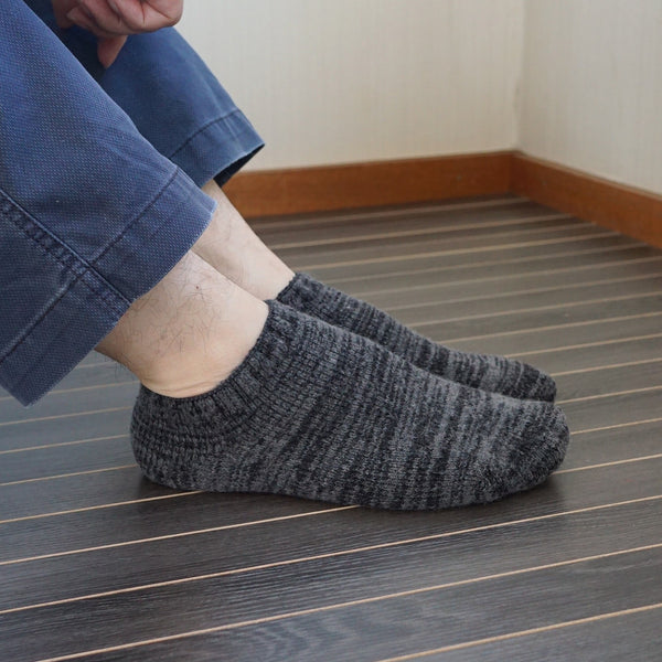 【メンズ】シルクウールのパイルカバーソックス