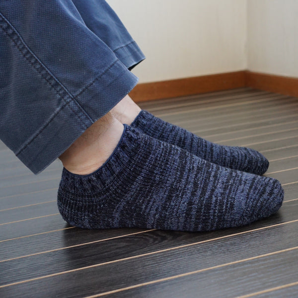 【メンズ】シルクウールのパイルカバーソックス