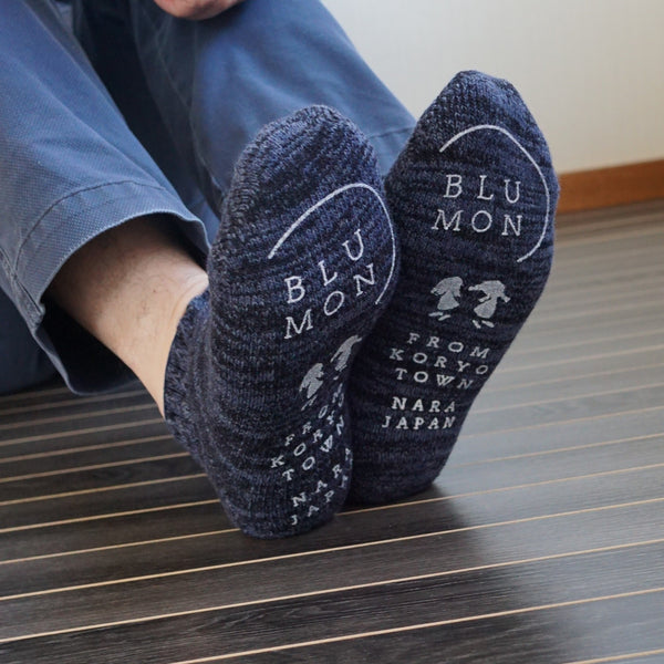 【メンズ】シルクウールのパイルカバーソックス