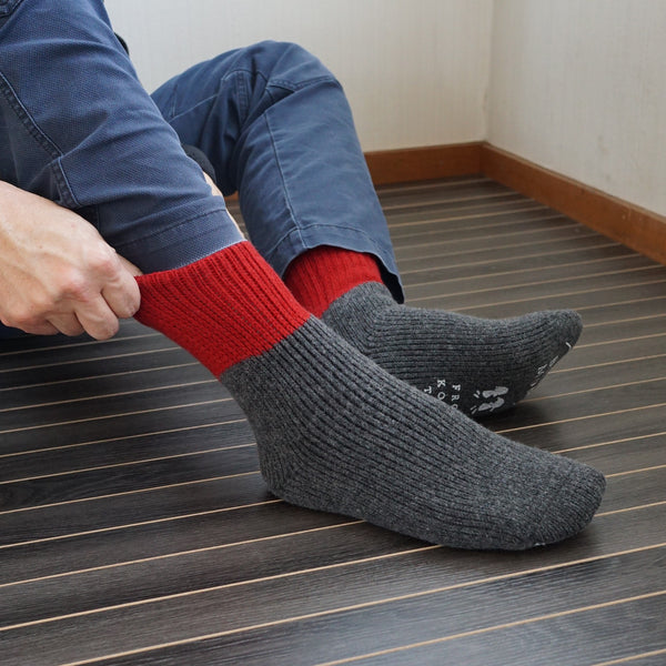 【メンズ】ボリュームパイルのウールソックス