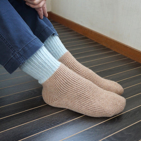 【メンズ】ボリュームパイルのウールソックス