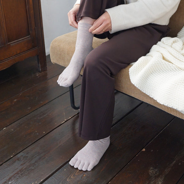 Thermal Balance Restoration 5-Toe Socks (Silk/Organic Cotton)